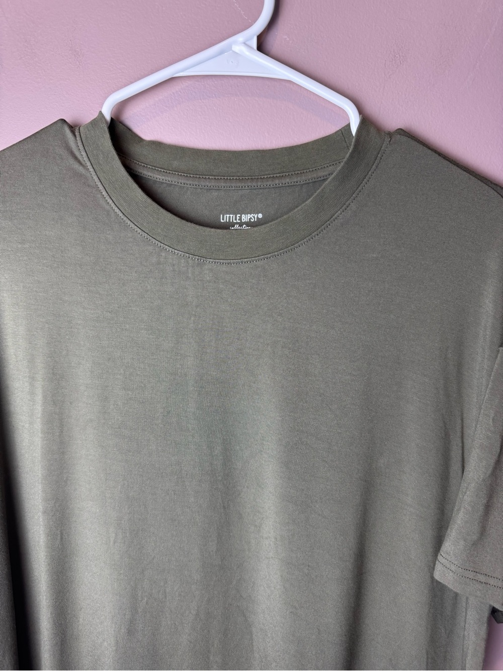 Little Bipsy Bamboo Brown Crewneck Tee for Adults Oversized M - Picture 3 of 8